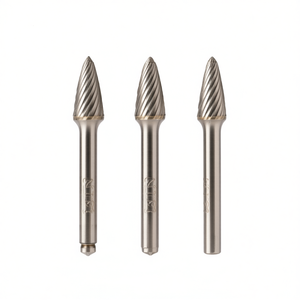 Fraise rotative à flamme Ttake AB8600, à coupe ascendante, à 6 cannelures, en carbure monobloc, longueur 18 mm, non revêtue, pour gravure sur métal et bois - Product Image 2