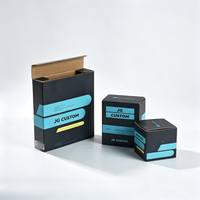 Boîtes d'emballage pliantes en papier kraft recyclé avec logo personnalisé, à extrémité repliée, pour produits ménagers