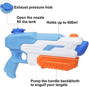 <span class=keywords><strong>2</strong></span> Pack Squirt Guns-Hoge Capaciteit 600cc Waterpistolen Voor Kinderen En Volwassenen-30-35 Voet Schietbaan-Snelle Trigger Zomer Speelgoed - Product Image 4