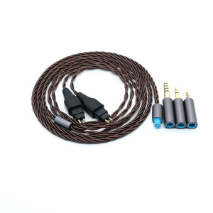 Headphone <b>Replacement</b> Cable 1.2m Nylon Audio Cable With Interchangeable <b>Plugs</b> For Sennheiser HD580 HD650 HD660 HD600S - Product Image 3
