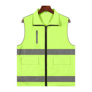 سترة أمان عاكسة عالية الجودة للعمل في الهواء الطلق، سترة أمان عالية الوضوح مع شعار - Product Image 5