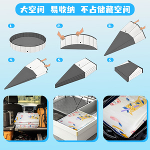 สระว่ายน้ำเด็กแบบพับได้ พกพาสะดวก สำหรับใช้กลางแจ้ง ทำจาก PVC เหมาะสำหรับใช้ในบ้าน สระเล่นน้ำสำหรับเด็ก ลายทรอปิคอล - Product Image 2