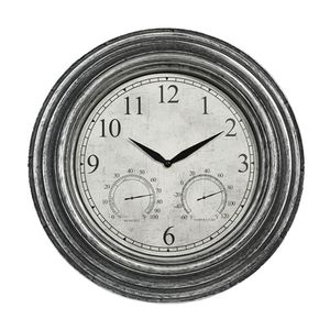 20 inch ngoài trời Vườn đồng hồ không thấm nước không đánh dấu Nhiệt kế đồng hồ pin hoạt động trang trí đồng hồ 2024 - Product Image 3