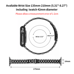 ShanHai-Correa de acero inoxidable para Apple Watch 9, 8, 7, 41, 45mm, Ultra 49mm, 6, 5, 4, <span class=keywords><strong>SE2</strong></span>, 44, <span class=keywords><strong>40mm</strong></span> - Product Image 6