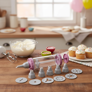 2-en-1 Jumbo Cake Decoración Jeringa con émbolo de acero - Product Image 3