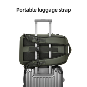 Sac à dos de voyage tendance Outwalk, en tissu Oxford imperméable avec fermeture éclair pour la randonnée en plein air - Product Image 2