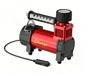 Compresseur d'air métallique 12V pour voiture, moto, camion avec moniteur de pression des pneus, portable et lumière d'urgence