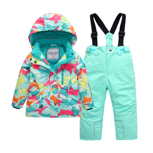 Tute da <span class=keywords><strong>Neve</strong></span> Colorate e Alla Moda per Bambine, Giacca da Sci Impermeabile e Calda, Personalizzazione OEM, Disponibile in Magazzino - Product Image 2