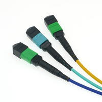 Kabel Patchcord Fiber Optik SM G.652D G.657A1 Simplex MPO untuk SFP/QSFP dengan Konektor MPO ke LC/APC UPC