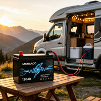 Baterai LiFePO4 12V Deep Cycle Mendukung Sistem Seri Paralel untuk Sistem Tenaga Surya Off Grid, Penyimpanan Energi Rumah Tangga, RV, Camper, dan Kapal