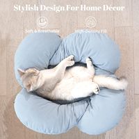 Cama para Gatos de Madera con Cojín, Sofá Cama para Mascotas, Silla Elevada para Gatos de Interior, Adecuada para Cachorros, Muebles para Gatos