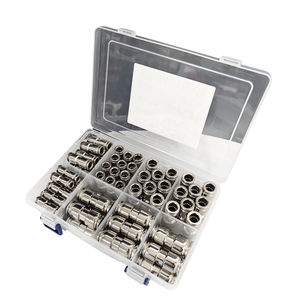 Kit de Conexiones Neumáticas de Conexión Rápida de Varios Tamaños, Aleación de Zinc, 80 Piezas en <span class=keywords><strong>Total</strong></span>, Incluye Tipos Rectos de 4/6/8/10/12 mm - Product Image 4
