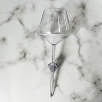 Gobelet en diamant flottant créatif verres à vin en acrylique sans pied colorés célébrations de piscine de plage servant du jus de vin eau