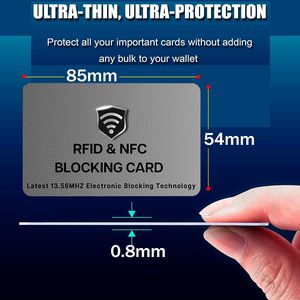Cao Cấp Cr80 85.5X54Mm RFID Chặn Thẻ 13.56Mhz Chống Hàng Giả An Toàn <span class=keywords><strong>NFC</strong></span> Chặn Tín Hiệu Mini <span class=keywords><strong>Tag</strong></span> In An Toàn In - Product Image 2