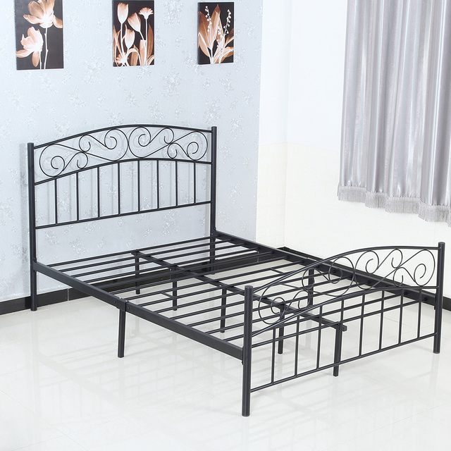 Most Popular Cheap Price Bed Frame Customized Sizes Metal Frame Metal Bed for Bedroom Furniture