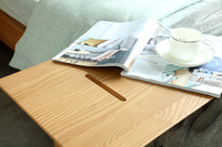 Table d'angle moderne et Simple, canapé, Table basse, meuble de salon, en bois de gris massif, Design Unique