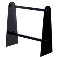 Support à verres à vin moderne à 2 niveaux en acrylique noir, présentoir pour flûtes à champagne et décoration de fête