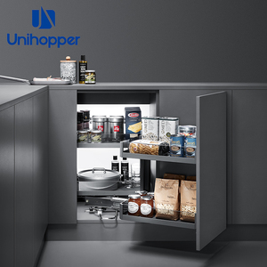 Unihopper <strong>Kitchen</strong> Cabinet <strong>Storage</strong> Soft Closing Sliding <strong>Pull</strong> <strong>Out</strong> Glass Magic <strong>Corner</strong> - Product Image 4