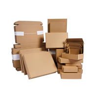 Boîte en carton d'expédition durable Papier kraft ondulé Emballage plat robuste avec structure empilable et logo