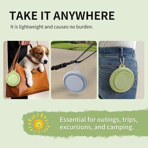 Vente en gros de bols pliables pour chiens en silicone TPE, portables, pliables, pour l'extérieur, pour les voyages - Product Image 5