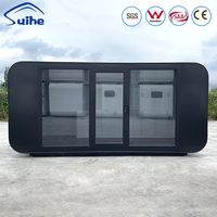 Cabane mobile préfabriquée en acier galvanisé de style moderne Apple Pod de 5 mètres, petite maison cabane Apple