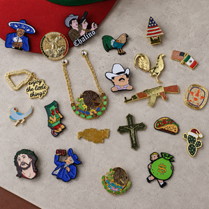 High Quality Baseball Anime Hat Pin and Clip Custom Mexican Charms Metal Enamel Custom Color Antique Modern Design - Product Image 3