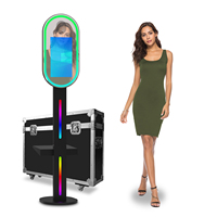 Cabina de Fotos Vertical Eléctrica con Pantalla, Impresión Instantánea, SLR, iPad, 360 Grados, para Fiestas, GT-D002, 70 Pulgadas, Capacidad para 15 Personas