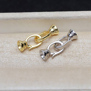 Hebilla en Forma de O de Plata S925, Hebilla Pequeña para Collar, Accesorio de Joyería Semiterminado para DIY - Product Image 1