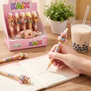 Stylos gel effaçables mignons KAIX, ensemble rétractable d'animaux de dessin animé Kawaii, 0,5 mm, pour la prise de notes, le journaling, les enfants - Product Image 3