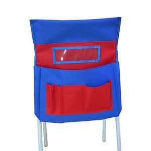 Bolsa para Respaldo de Silla de Aula Azul y Roja con Almacenamiento para Libros y Material Escolar - Product Image 5