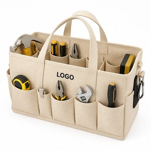 Durable Heavy Duty Canvas Tool <b>Bags</b> Solid Color Tool <b>Tote</b> <b>Bag</b> <b>with</b> <b>Pockets</b> Handyman Organizer Custom LOGO - Product Image 5