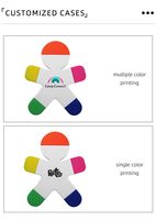Ensemble de surligneurs à pointe oblique de taille normale, 6 couleurs, motif dessin animé, forme humaine mignonne en plastique, pour l'école, cadeaux promotionnels pour enfants