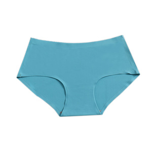 Tangas de seda helada sexys de talle bajo para mujer, bragas sin costuras de una pieza al por mayor, tangas de seda helada de color liso para damas - Product Image 3