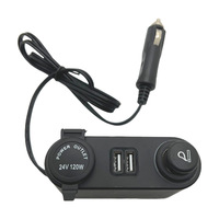 Pengisi Daya Pemantik Rokok Eksklusif 1 Tempat 3 Pemantik USB RV Soket 12V/24V