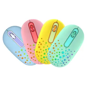 Comfortable Hand Feeling Lightweight Quiet Click Colorful LED Honeycomb Rechargeable 2.4GHz Computer Wireless Blue tooth Mouse