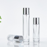 Flacon Échantillon de Parfum en Verre Transparent Forme Plate Cylindrique avec Vaporisateur – Volumes 20ml, 30ml, 50ml, 60ml – Idéal pour Diffuseurs