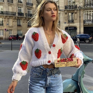 <span class=keywords><strong>Hiver</strong></span> 2021 Nouveau Loose Sweet Pregnant Maternity Hand Knit Sweater Cardigan Jacket Female Sweater for Women - Product Image 1