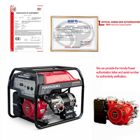 Generator Bensin 5.0-5.8kW 21.7A 389cc Mesin Honda GX390 Starter Elektrik Genset untuk Pekerjaan Lapangan Luar Ruangan