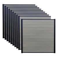 Panneaux de clôture en composite bois-plastique WPC pour l'aménagement paysager, 6 pieds, sans fissures, imperméables, anti-UV, pour la sécurité de la cour, la confidentialité