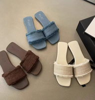 Sandales plates tendance pour femme, haute qualité, vente chaude au kilo, style philippin, lot de chaussures d'occasion mixtes pour l'été