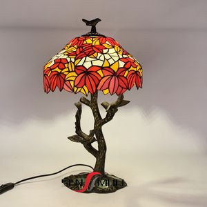 <span class=keywords><strong>Paralume</strong></span> in latta saldato in vetro colorato colorato stile stile stile 16 pollici Retro europeo lampada da tavolo decorativa da tavolo a LED - Product Image 2