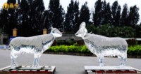JingYue personalizado resina clara Toro arte transparente hogar Hotel Villa ornamento hecho a mano elegante artesanía decoración escultura