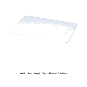 เขียงโพลีเอทิลีนสีขาว 25 × 15 ซม. พร้อมด้ามจับ - Product Image 3