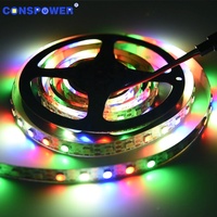 72 LEDS/m SK6812 5050 RGBW Ra90 Numérique 4 EN 1 Bande 5V 12mmPCB Couleur Bande Adressable RGBW Led Bande Fabricant
