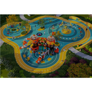 Système de jeu <span class=keywords><strong>Village</strong></span> Playhouse Grand équipement d'assemblage Centre de jeu de maternelle Aire de jeux extérieure pour enfants - Product Image 2