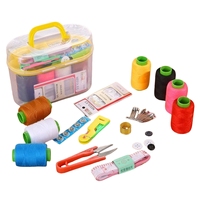 Mini kit de couture portable 10 en 1 dans une boîte en plastique