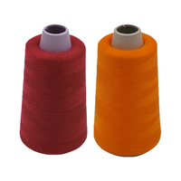 Bobines de fil en polyester filé, couleur personnalisée, 5000m, pour couture industrielle de vêtements, avec option blanc brut