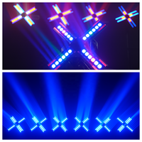 Projecteur LED RGB 120W à faisceau croisé, effet de teinture multicolore, éclairage de scène pour discothèque, événement, performance