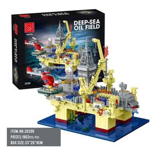 2024 Ledverlichting Offshore Booreilanden Architectuur Bouwstenen Kit Kinderen Bouw Speelgoedblokken Voor Offshore Boorplatforms - Product Image 6