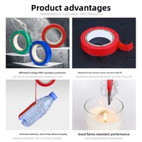 Ruban isolant électrique en PVC ignifuge et étanche, adhésif en caoutchouc pour câbles, réparation et enroulement de fils, directement de l'usine, OEM